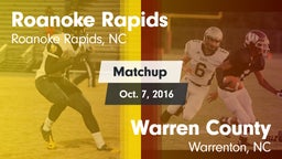 Matchup: Roanoke Rapids vs. Warren County  2016