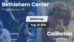 Matchup: Bethlehem Center vs. California  2018