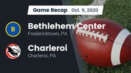 Recap: Bethlehem Center  vs. Charleroi  2020