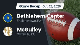 Recap: Bethlehem Center  vs. McGuffey  2020