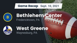 Recap: Bethlehem Center  vs. West Greene  2021