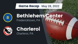 Recap: Bethlehem Center  vs. Charleroi  2022