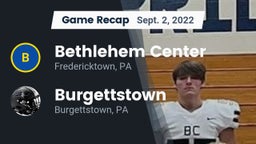 Recap: Bethlehem Center  vs. Burgettstown  2022