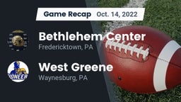 Recap: Bethlehem Center  vs. West Greene  2022