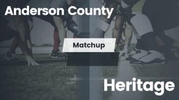 Matchup: Anderson County vs. Heritage  - Boys Varsity Football 2016