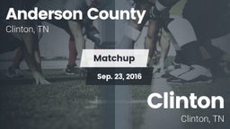 Matchup: Anderson County vs. Clinton  2016