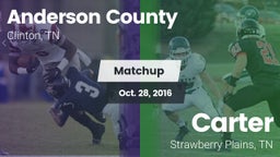 Matchup: Anderson County vs. Carter  2016