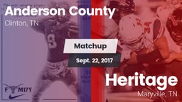 Matchup: Anderson County vs. Heritage  2017
