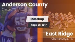 Matchup: Anderson County vs. East Ridge  2017