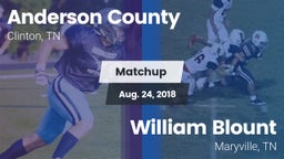 Matchup: Anderson County vs. William Blount  2018