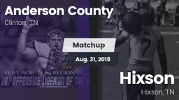 Matchup: Anderson County vs. Hixson  2018