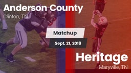 Matchup: Anderson County vs. Heritage  2018
