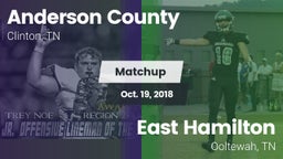 Matchup: Anderson County vs. East Hamilton  2018