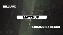 Matchup: Hilliard vs. Fernandina Beach  2016
