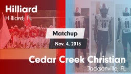 Matchup: Hilliard vs. Cedar Creek Christian  2016