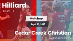 Matchup: Hilliard vs. Cedar Creek Christian  2018