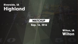 Matchup: Highland vs. Wilton  2016