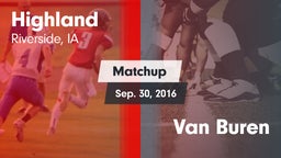 Matchup: Highland vs. Van Buren  2016