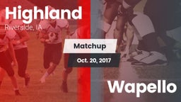 Matchup: Highland vs. Wapello 2017