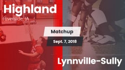 Matchup: Highland vs. Lynnville-Sully 2018