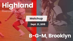 Matchup: Highland vs. B-G-M, Brooklyn 2018