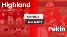Matchup: Highland vs. Pekin  2018