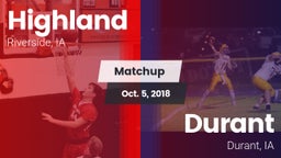 Matchup: Highland vs. Durant  2018
