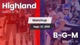 Matchup: Highland vs. B-G-M  2019