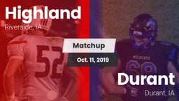Matchup: Highland vs. Durant  2019