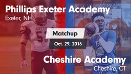 Matchup: Phillips Exeter Acad vs. Cheshire Academy  2016