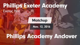 Matchup: Phillips Exeter Acad vs. Phillips Academy Andover 2016