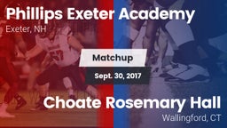 Matchup: Phillips Exeter Acad vs. Choate Rosemary Hall  2017