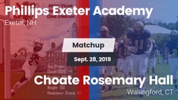 Matchup: Phillips Exeter Acad vs. Choate Rosemary Hall  2019