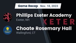 Recap: Phillips Exeter Academy vs. Choate Rosemary Hall  2023