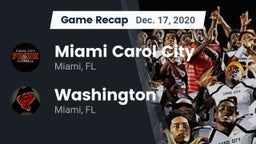 Recap: Miami Carol City  vs. Washington  2020
