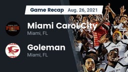 Recap: Miami Carol City  vs. Goleman  2021