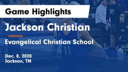 Jackson Christian  vs Evangelical Christian School Game Highlights - Dec. 8, 2020