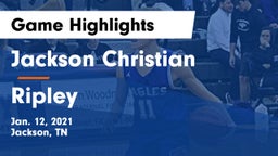 Jackson Christian  vs Ripley  Game Highlights - Jan. 12, 2021