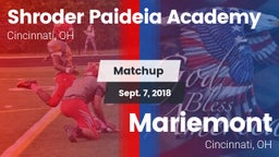 Matchup: Shroder Paideia Acad vs. Mariemont  2018