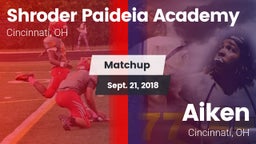 Matchup: Shroder Paideia Acad vs. Aiken  2018