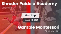 Matchup: Shroder Paideia Acad vs. Gamble Montessori  2018