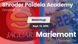 Matchup: Shroder Paideia Acad vs. Mariemont  2019