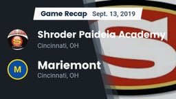 Recap: Shroder Paideia Academy  vs. Mariemont  2019