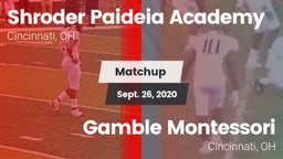 Matchup: Shroder Paideia Acad vs. Gamble Montessori  2020