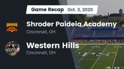 Recap: Shroder Paideia Academy  vs. Western Hills  2020