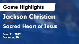Jackson Christian  vs Sacred Heart of Jesus  Game Highlights - Jan. 11, 2019