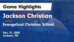 Jackson Christian  vs Evangelical Christian School Game Highlights - Dec. 21, 2020
