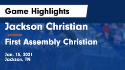 Jackson Christian  vs First Assembly Christian  Game Highlights - Jan. 15, 2021