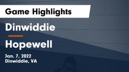 Dinwiddie  vs Hopewell  Game Highlights - Jan. 7, 2022
