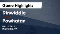 Dinwiddie  vs Powhatan  Game Highlights - Feb. 2, 2022